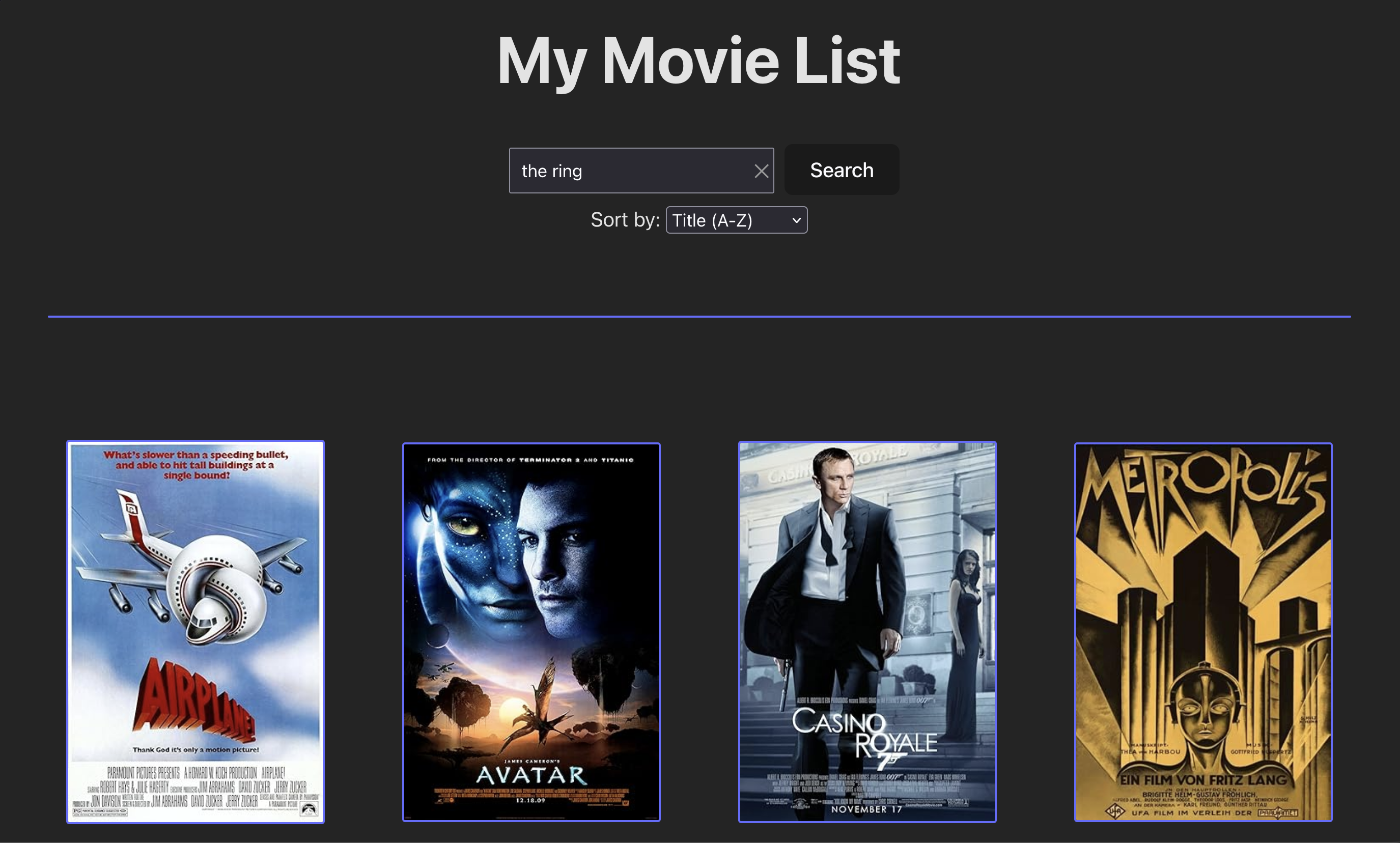 Movie List screenshot