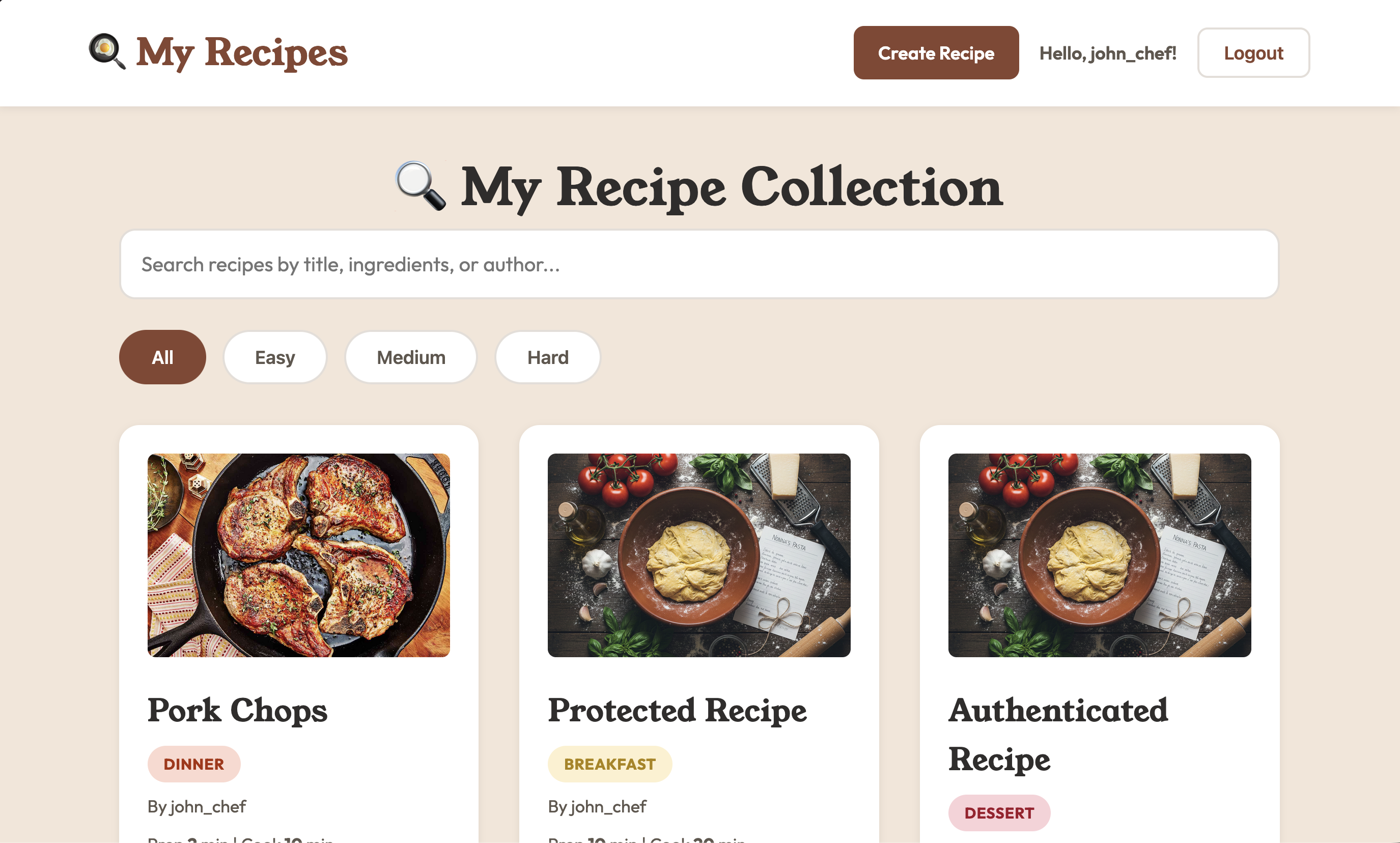 Recipe App screenshot